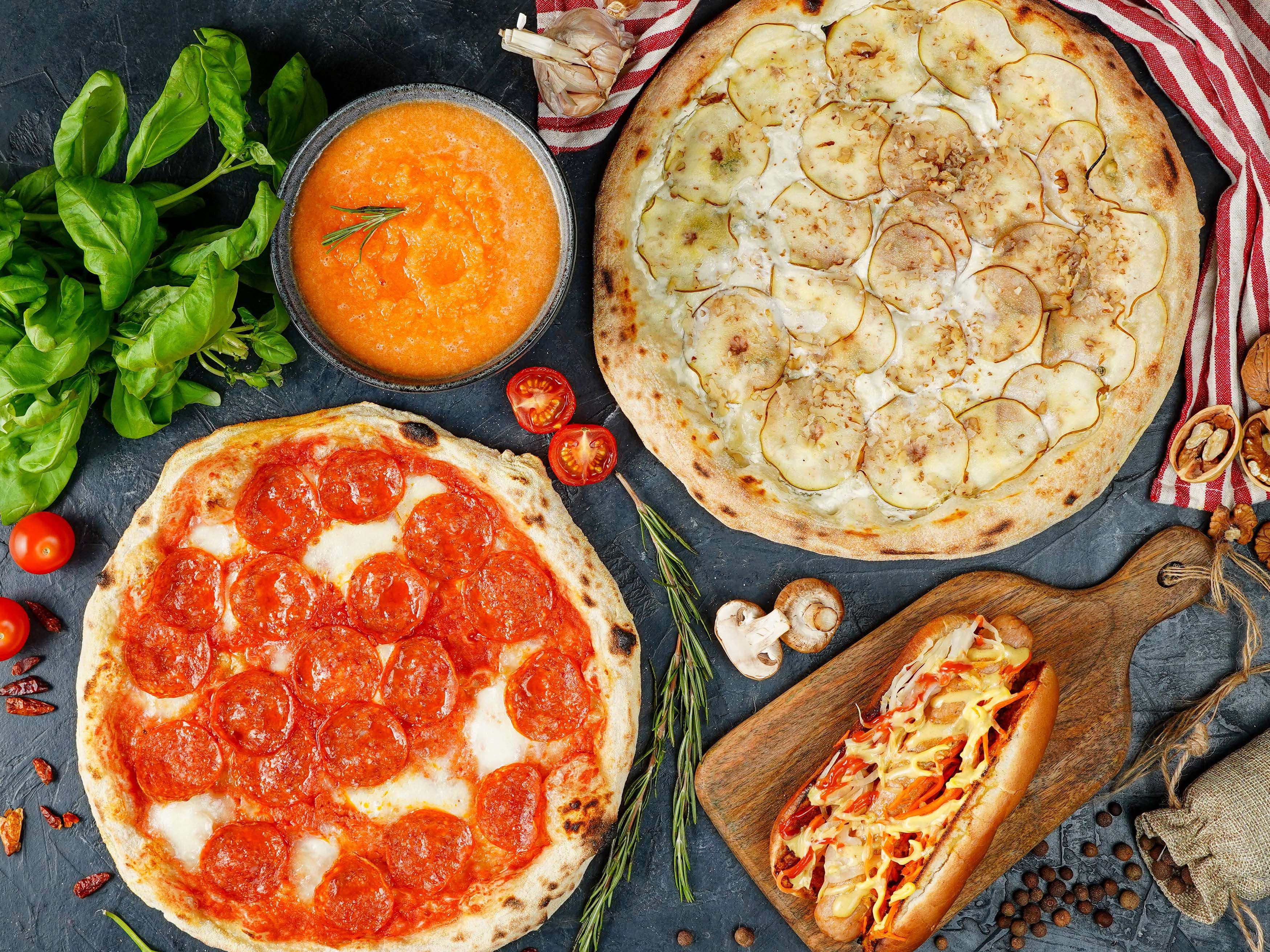 Pizza shower